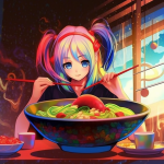 【NFT】Ramen Lover Hungry Girl #19