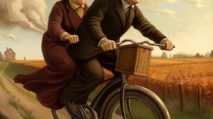 こんなことある？お姉さまがお乗りになった自転車の後輪が！？